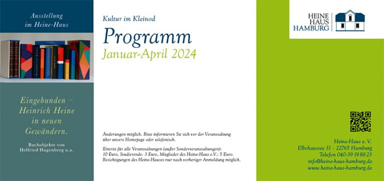 Programm Jan–April 2024 Heine-Haus Hamburg